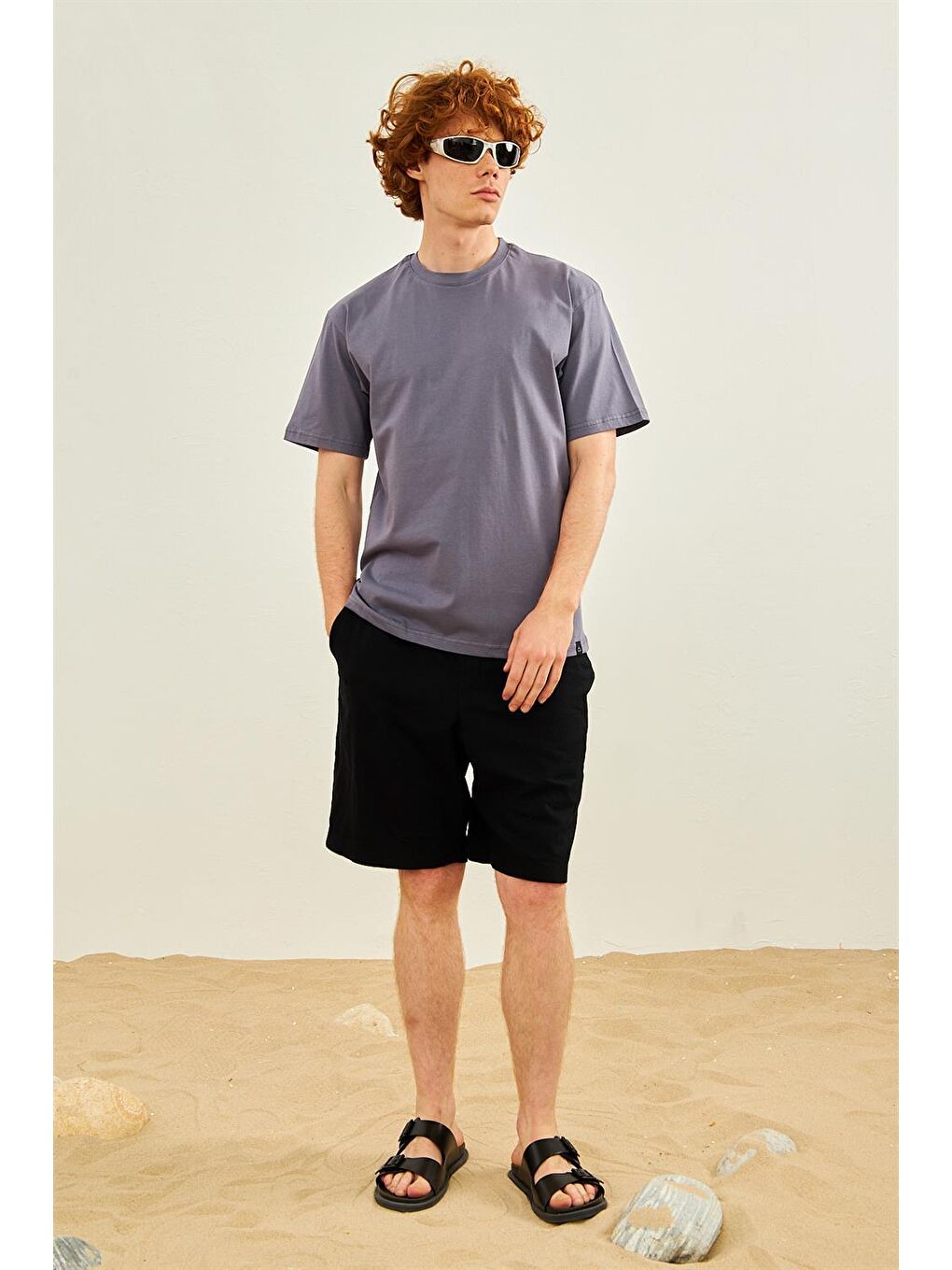 DANGER Antrasit Erkek Basic Oversize T-shirt Antrasit - 2