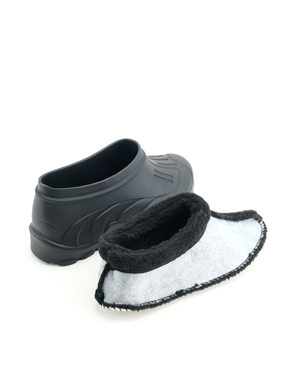 Siyah Erkek Kışlık İçi Pelüşlü Çıkarılıabilir Rahat Taban Kısa Eva Kar Bot-7