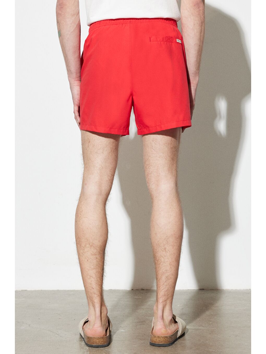 Regular Fit Normal Kesim Normal Bel Kırmızı Deniz Şortu-5