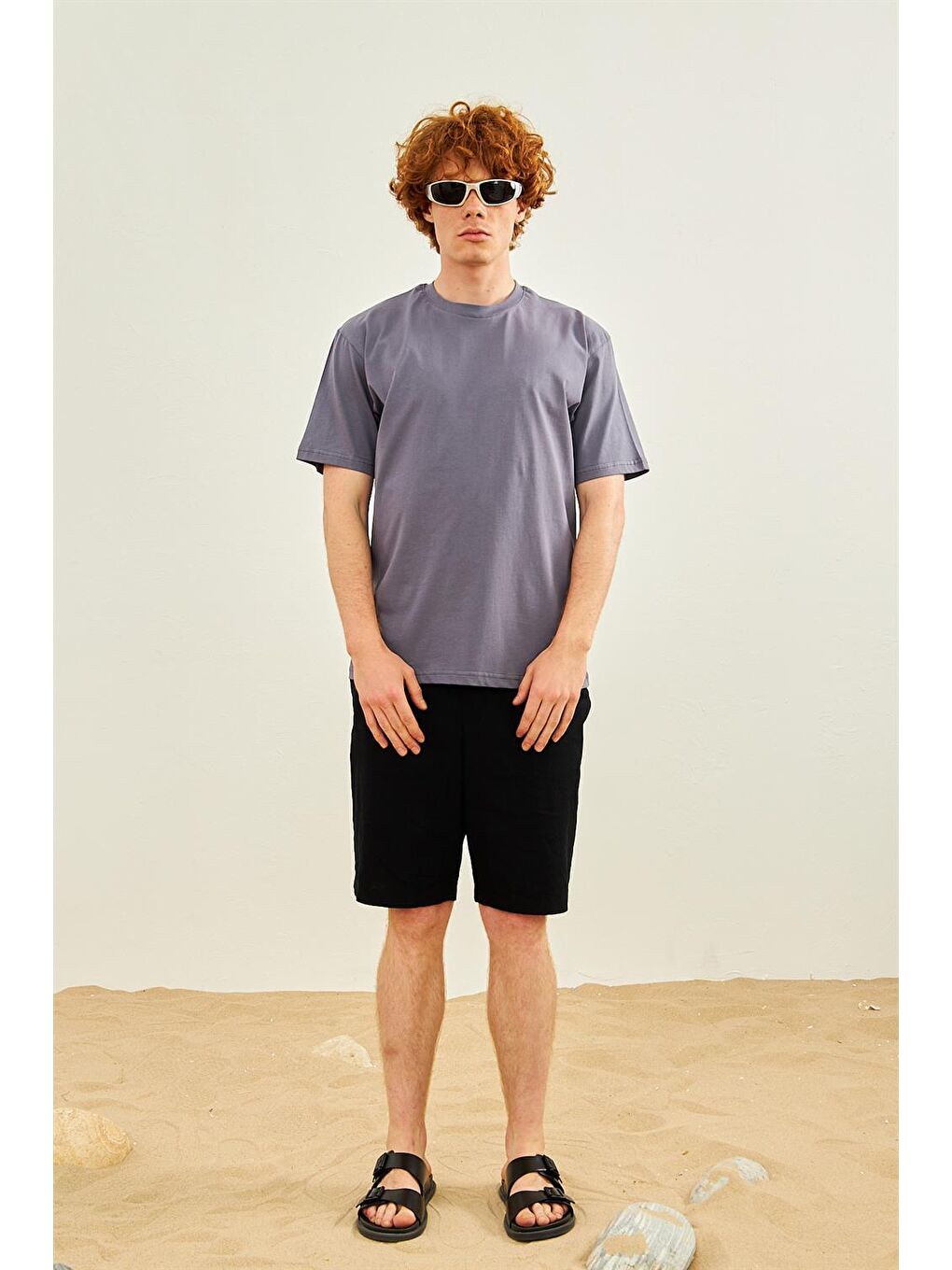 DANGER Antrasit Erkek Basic Oversize T-shirt Antrasit - 4