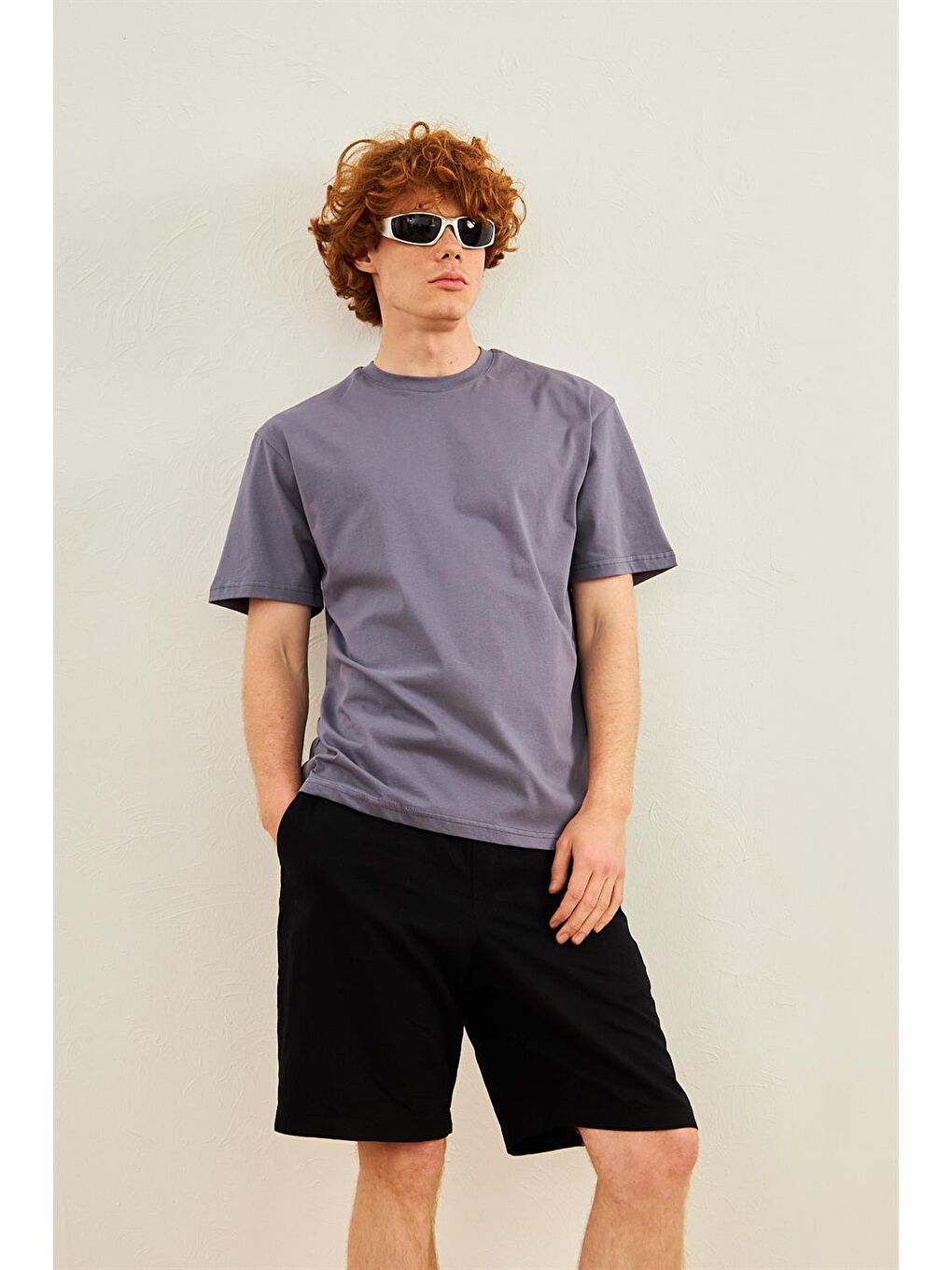 DANGER Antrasit Erkek Basic Oversize T-shirt Antrasit - 5