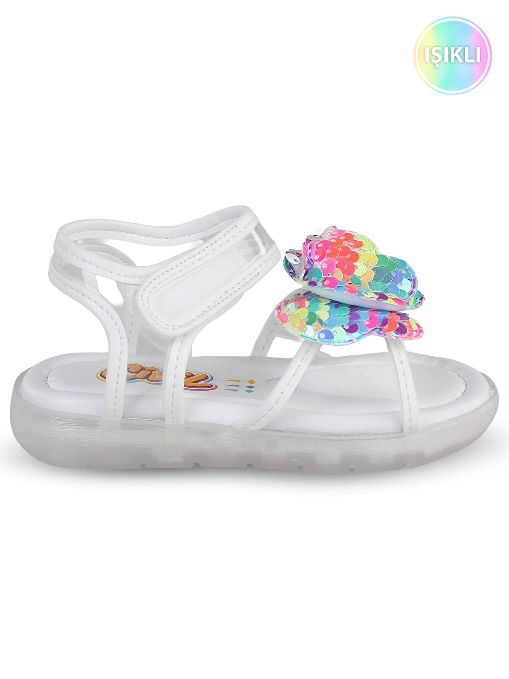 Girls Simli Kelebek 22- Sandalet - Beyaz
