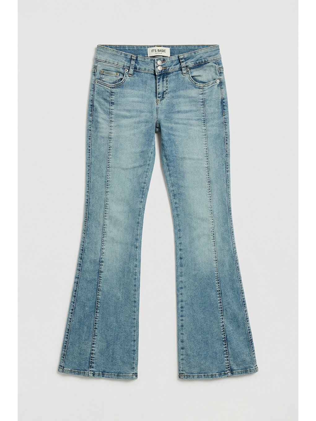 Mavi Kadın Jean Rengi 4s6-32 SWL Mid Rise Flare Fit Orta Bel Esnek Kumaş Denim Jean-5