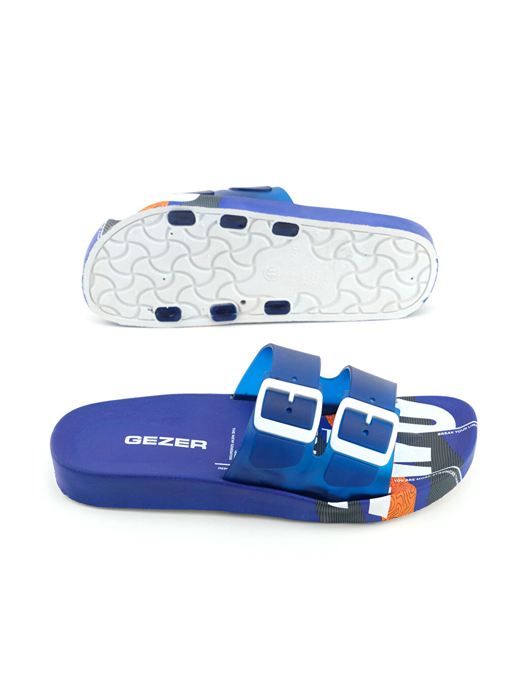 Lacivert Erkek Yazlık Islak Zemine Uygun Ev Banyo Bahçe Havuz Rahat Taban Terlik-4