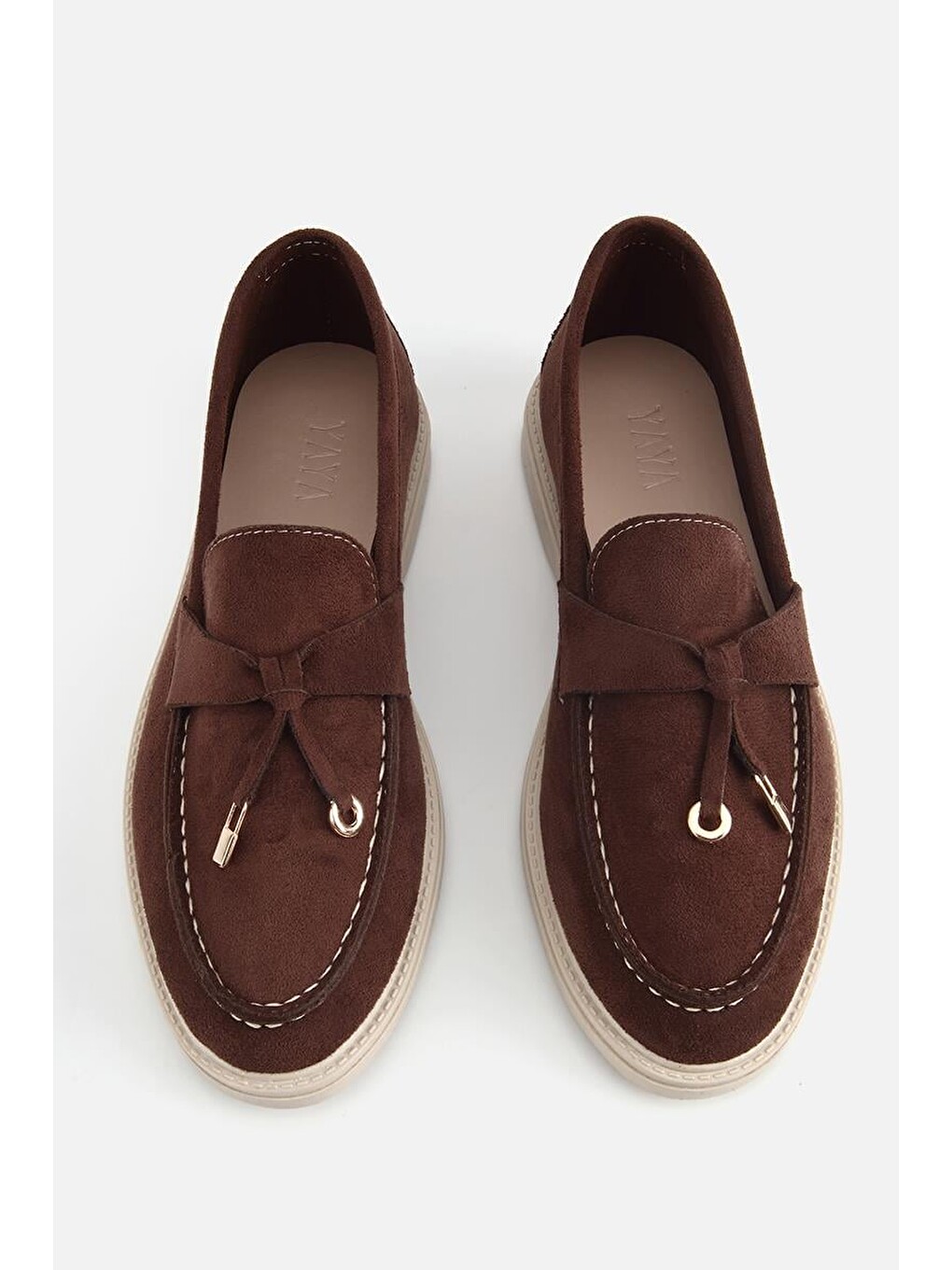 Kadın Kahverengi Süet Püsküllü Günlük Loafer-5