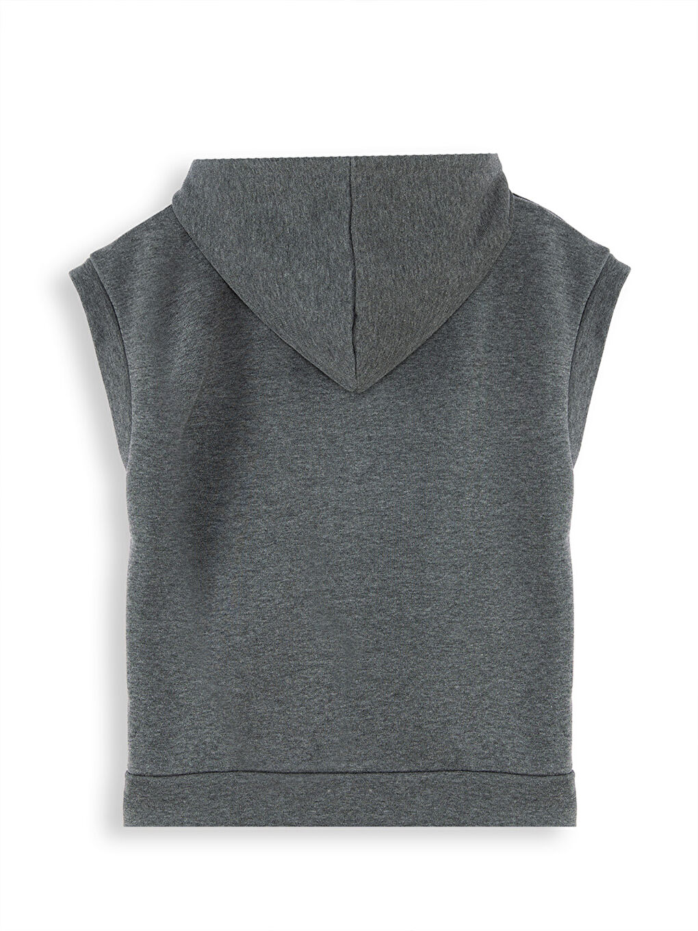 Antrasit Erkek Çocuk Kapüşonlu Kolsuz Gri Sweatshirt-3
