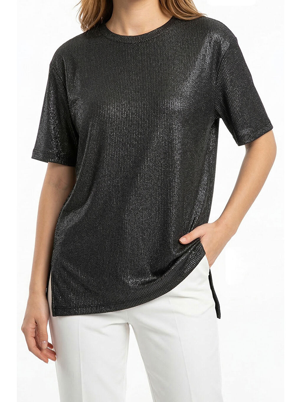 Romeo Kısa Kol Bluz 121 Siyah-1