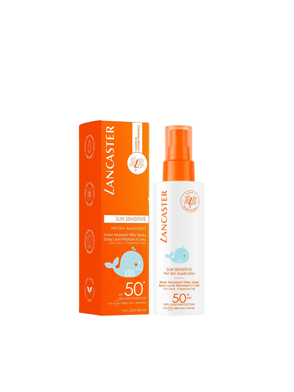 Lancaster Renksiz Sun Sensitive Kids Milky SPF50 Çocuklar İçin Güneş Koruyucu Sprey 150ml