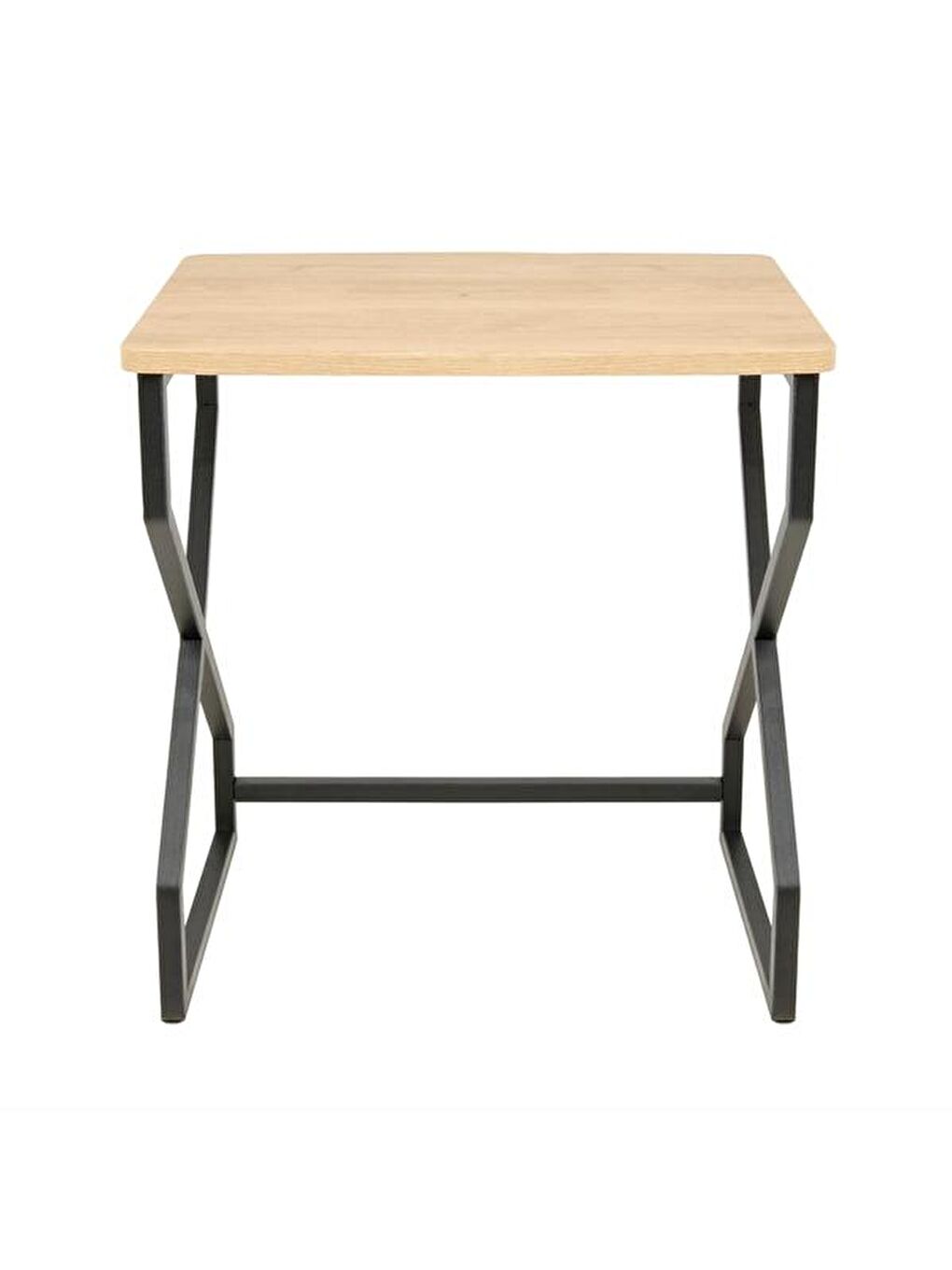 Kahverengi Pole Zigon Sehpa - Sepet / Siyah-2