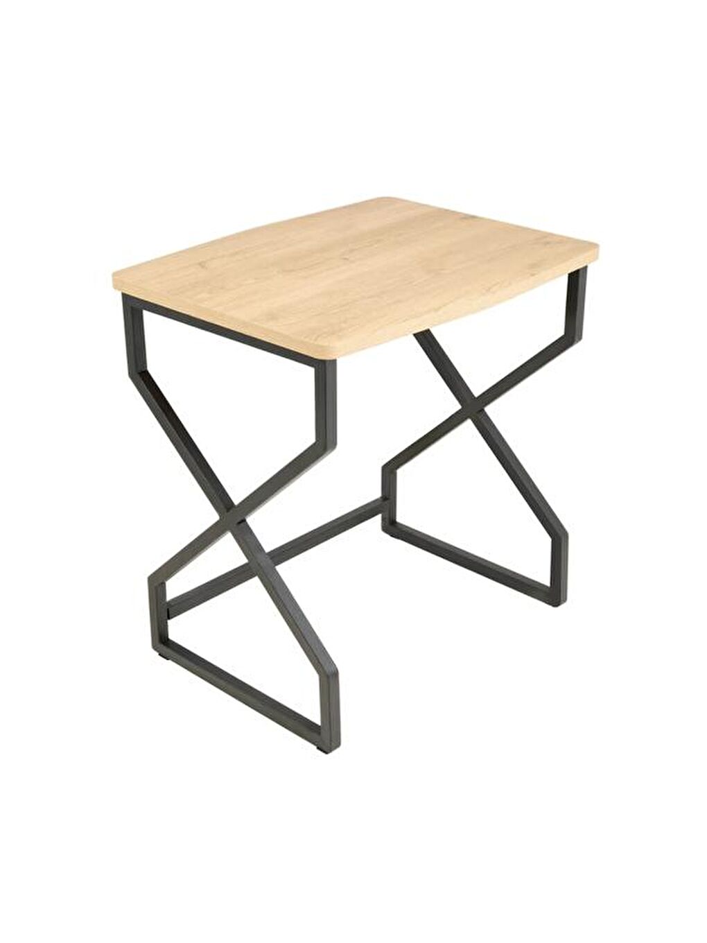 Kahverengi Pole Zigon Sehpa - Sepet / Siyah-3