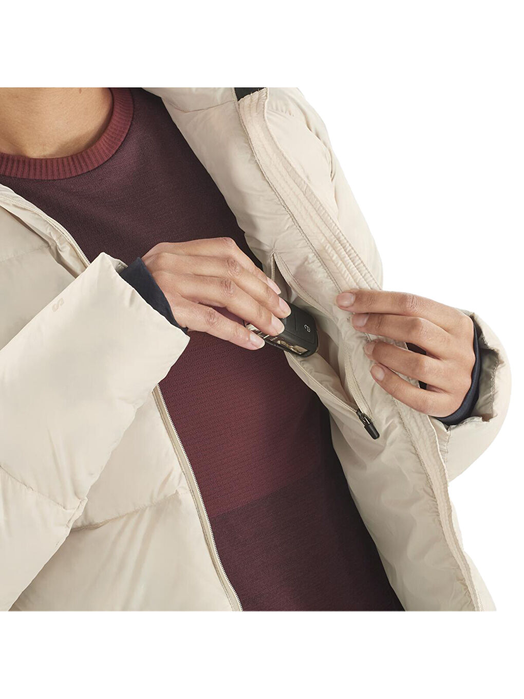 Outline Down Kadın Bej Outdoor Ceketi-3