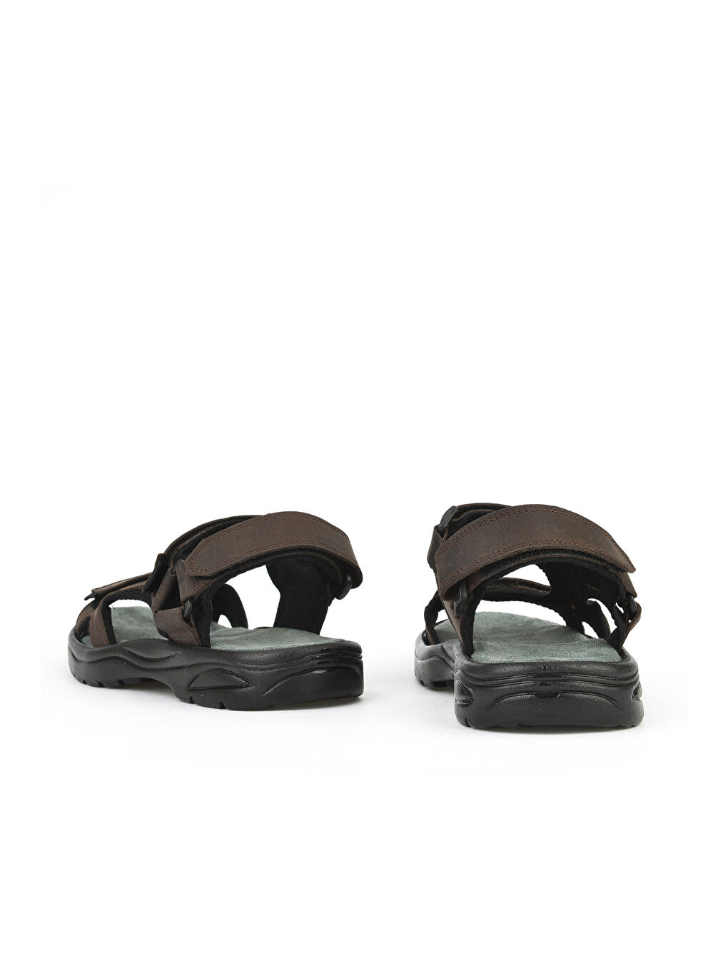 Kahverengi Erkek Hakiki Deri Sandalet 1511052Z5340 Kahve-2