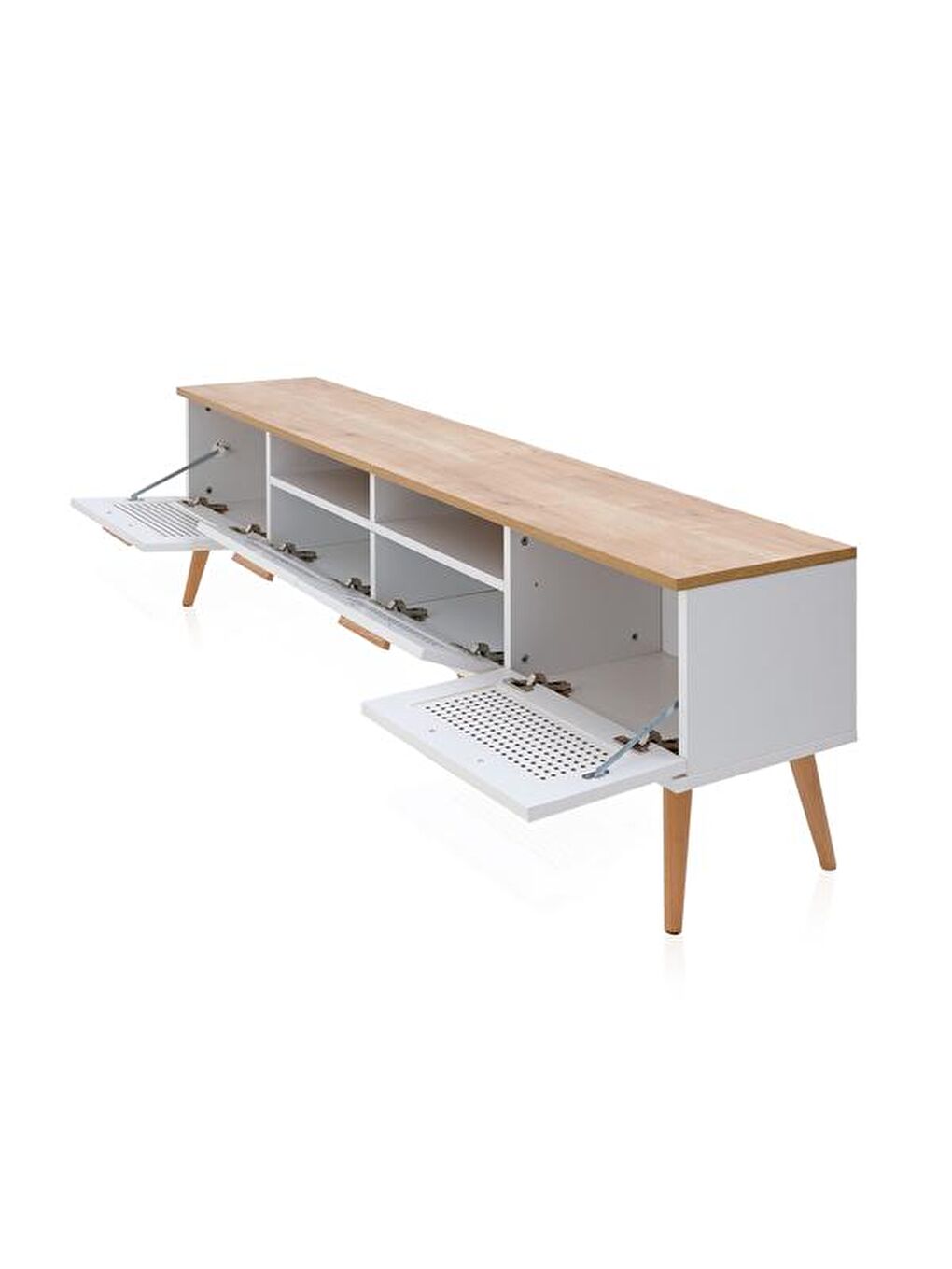 Arya Tv Ünitesi - Beyaz / Safir Meşe-5