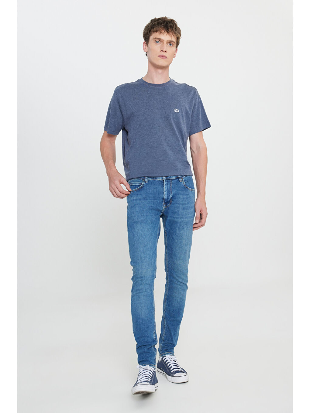 Malone Skinny Fit Dar Kesim Normal Bel Açık Mavi Esnek Jean Pantolon-1