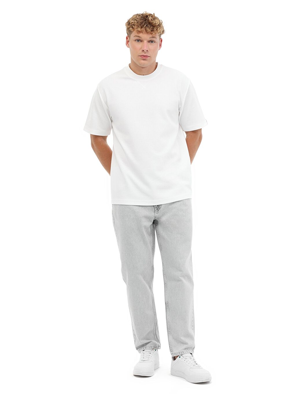 Bej ML NECK 11BS60 5PR Ekru Erkek Kısa Kol T-Shirt-2