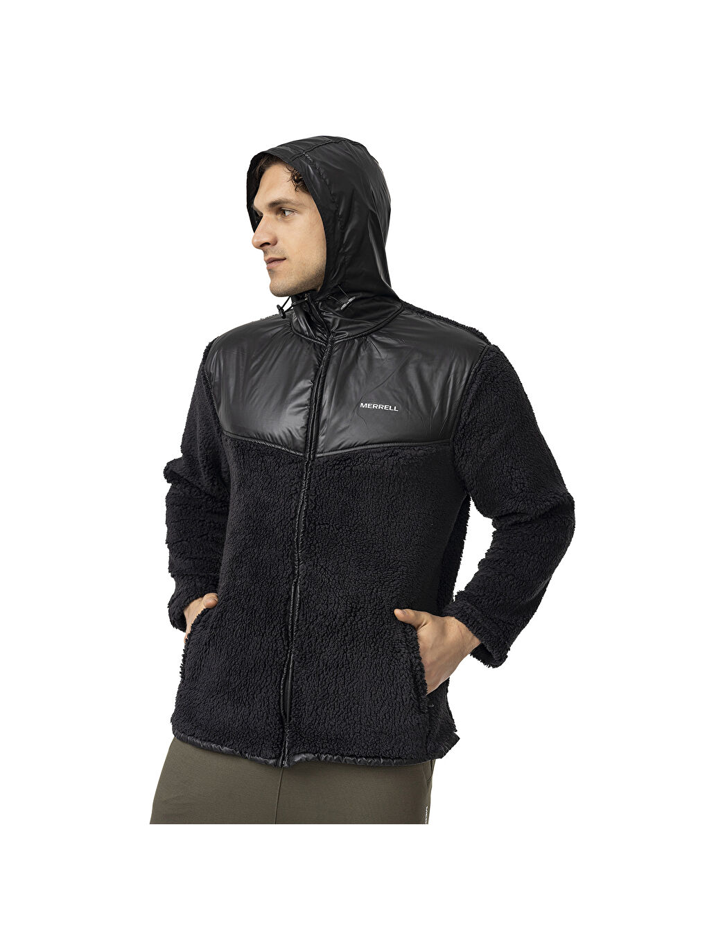 Job Erkek Siyah Polar Fermuarlı Sweatshirt-5