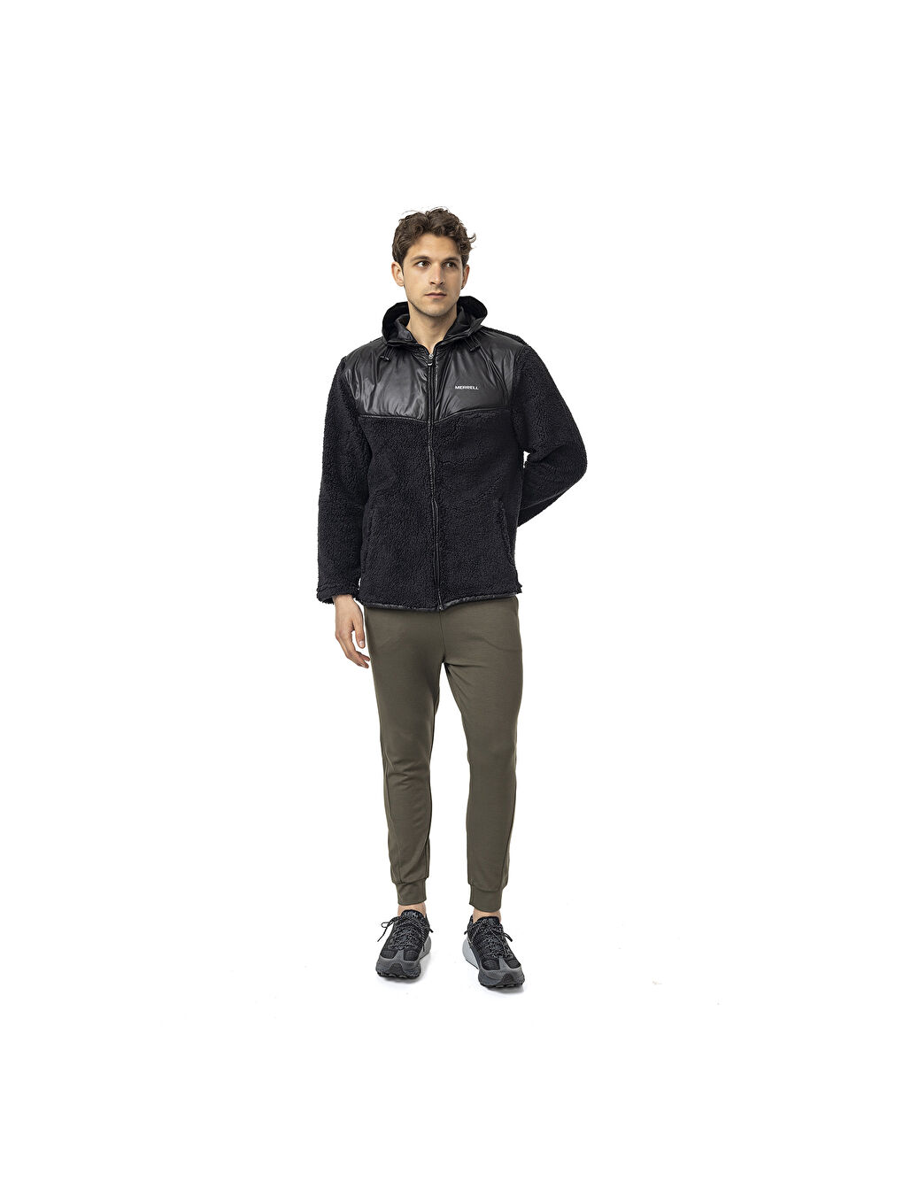 Job Erkek Siyah Polar Fermuarlı Sweatshirt-6