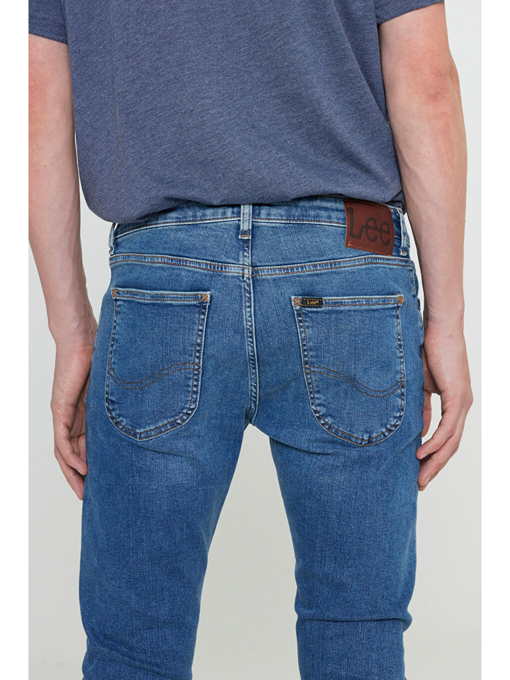 Malone Skinny Fit Dar Kesim Normal Bel Açık Mavi Esnek Jean Pantolon-4