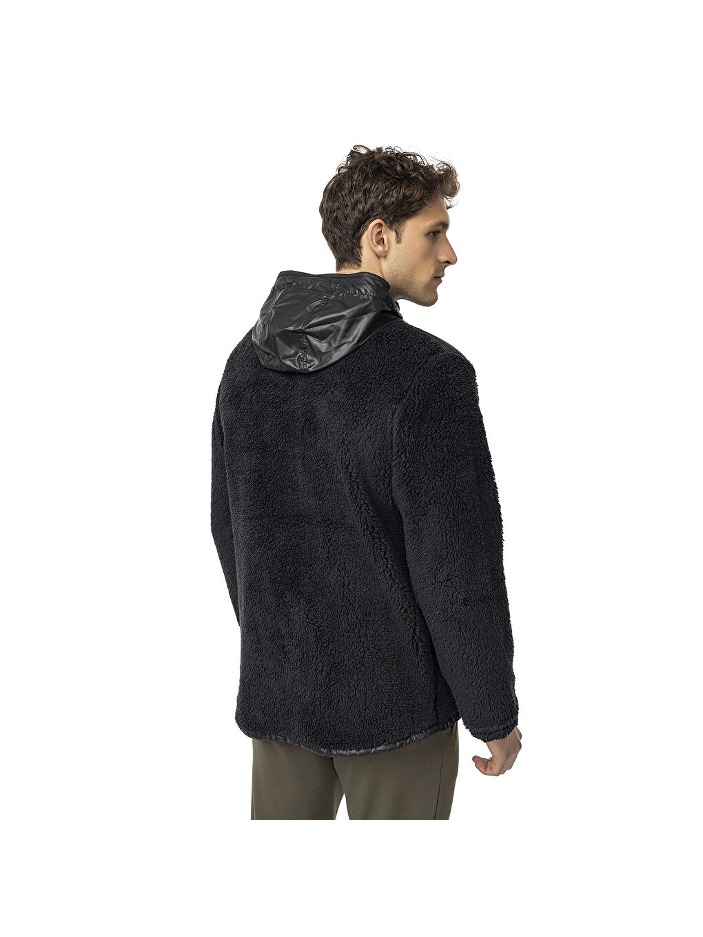 Job Erkek Siyah Polar Fermuarlı Sweatshirt-7