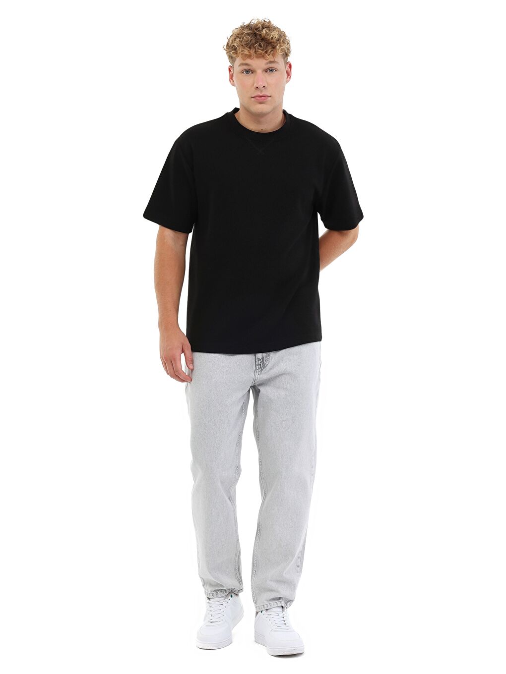 ML NECK 11BS60 5PR Siyah Erkek Kısa Kol T-Shirt-2