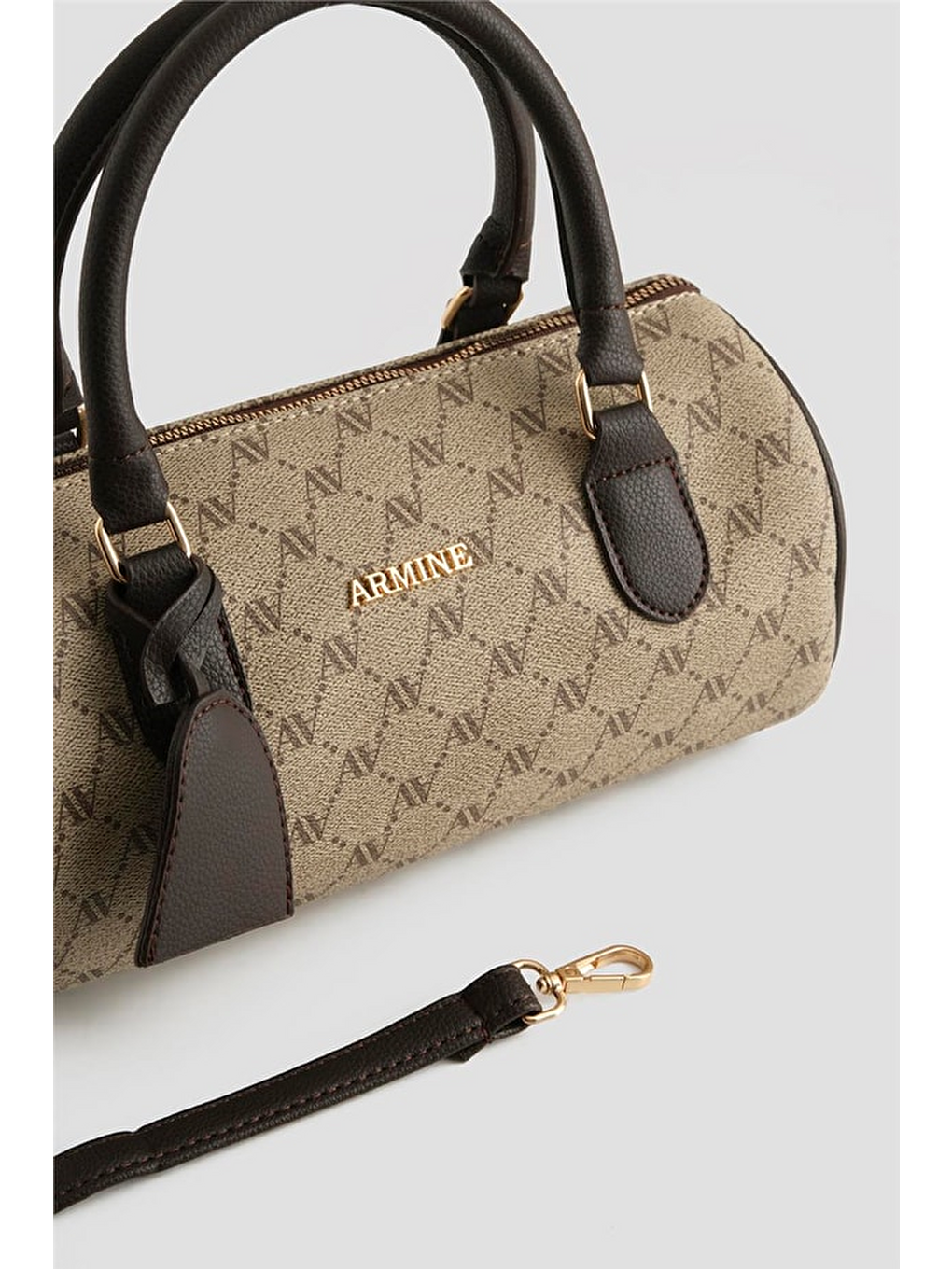 Bej Noktalı Çanta Vizon-2