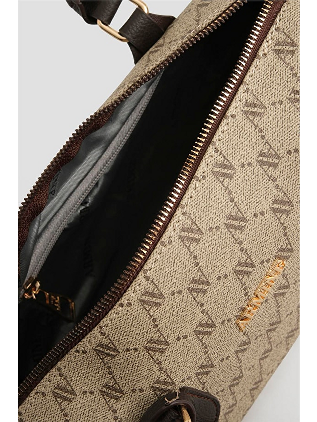 Bej Noktalı Çanta Vizon-3