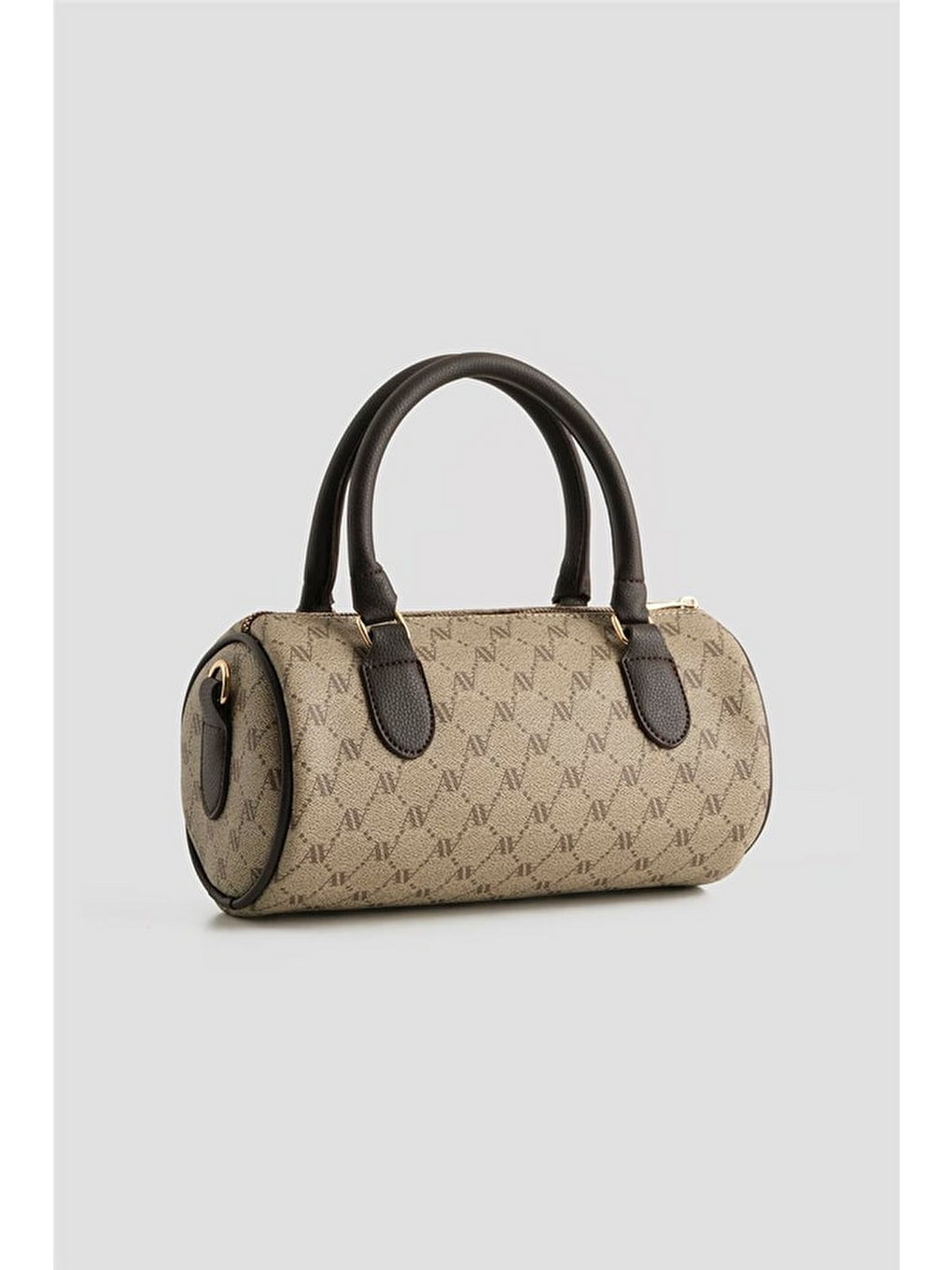 Bej Noktalı Çanta Vizon-4