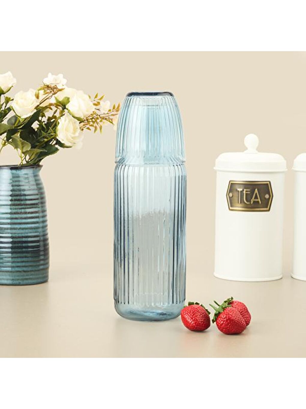 RAKLE Splendid Başucu Sürahisi - Mavi - 1000 ml