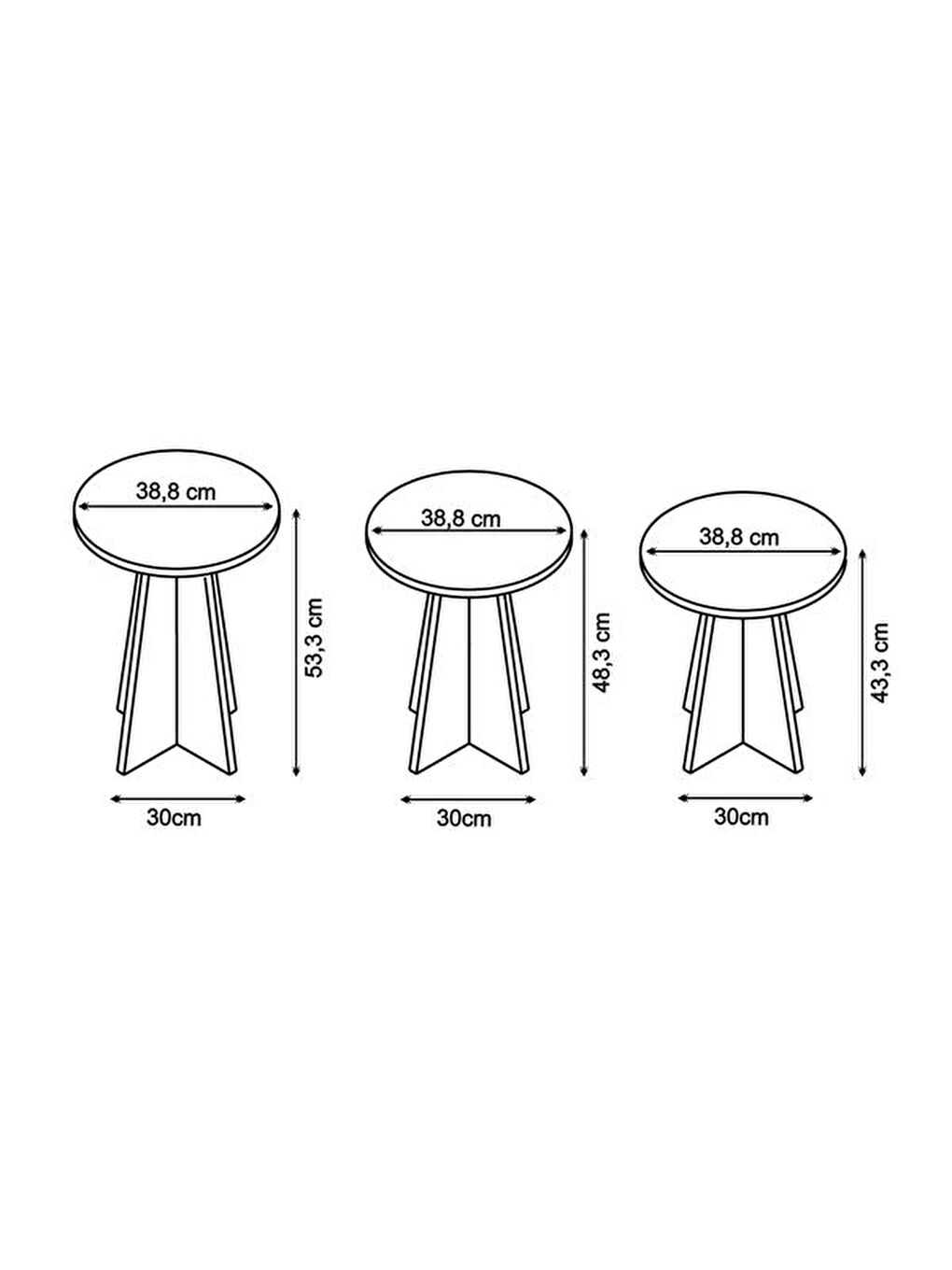 Ekru Mantar Zigon Sehpa - Ebru-8