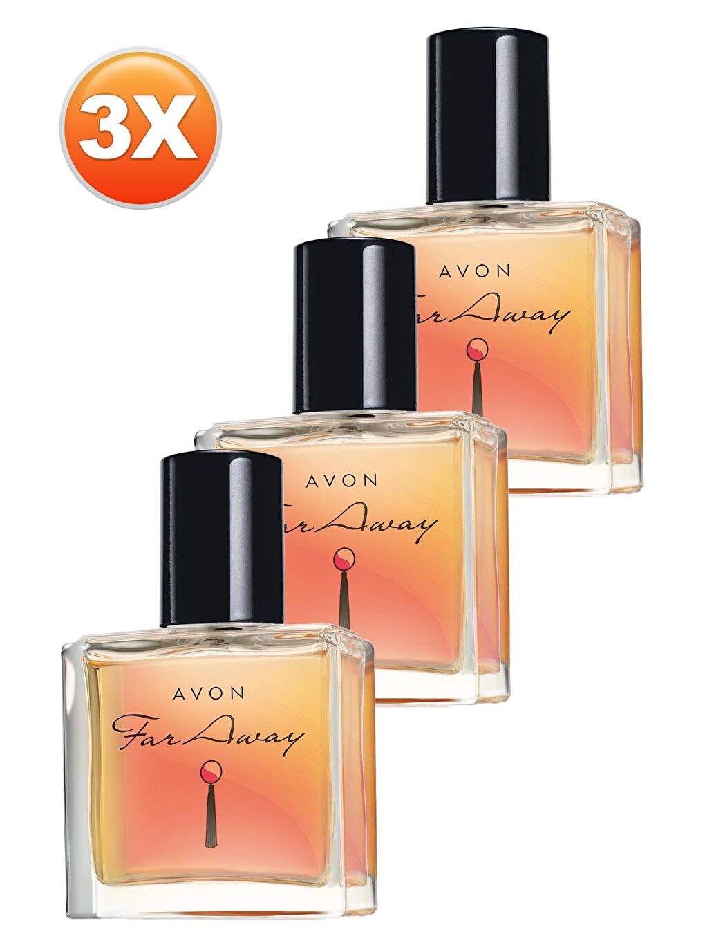 AVON Renksiz Far Away Kadın Parfüm Edp 30 Ml. Üçlü Set - 1