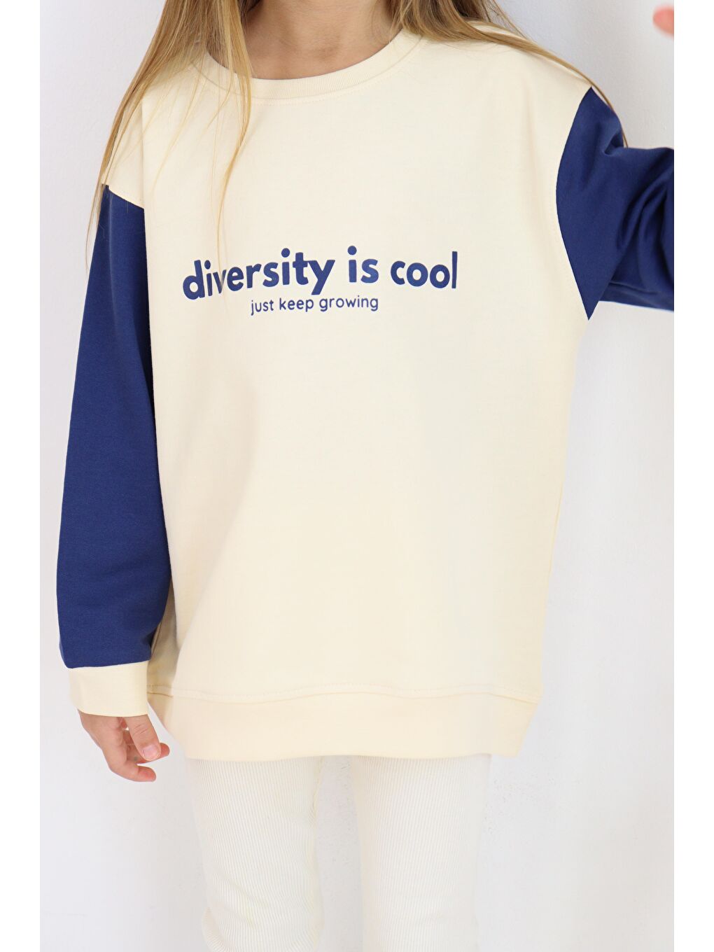 Miababy Ekru Diversity Baskılı Unisex Sweatshirt - 1