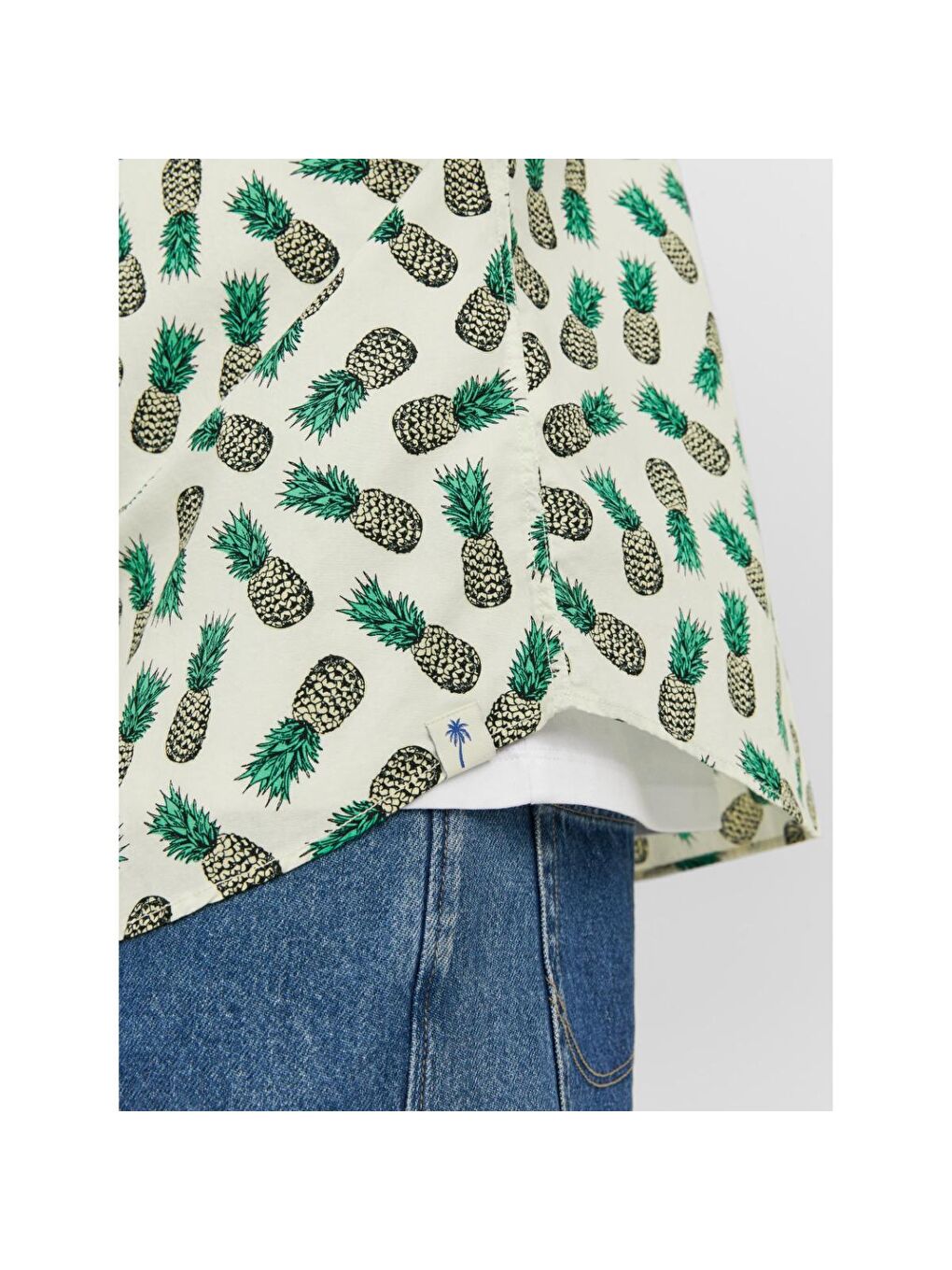 James Palma Conv Erkek Yeşil Desenli %100 Pamuk Gömlek-3