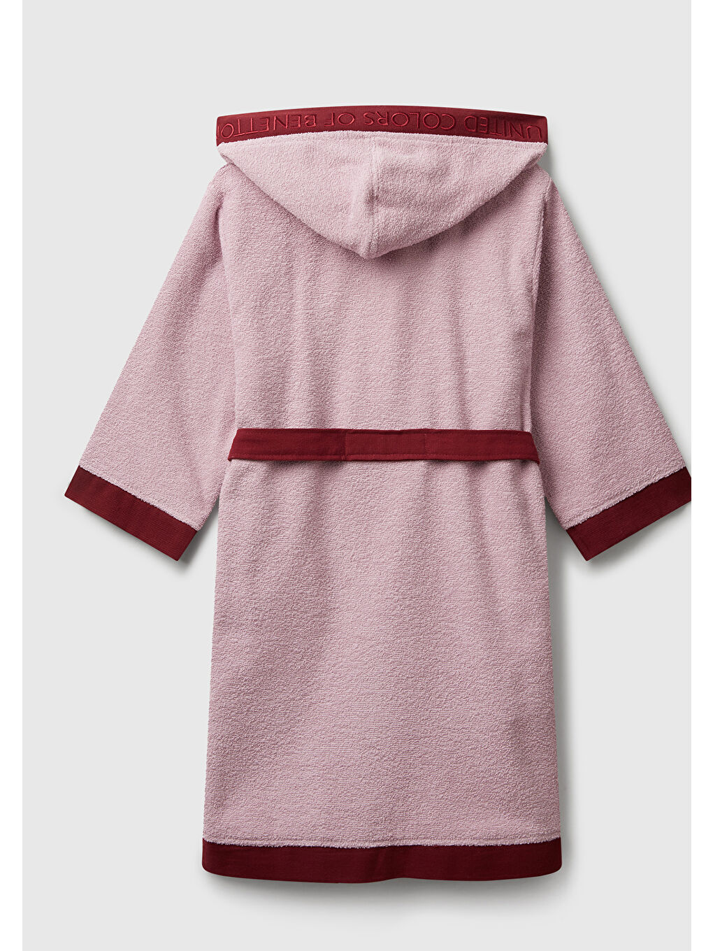 Erkek Çocuk Kırmızı Logo İşlemeli Bağlamalı Kapüşonlu Bornoz-1