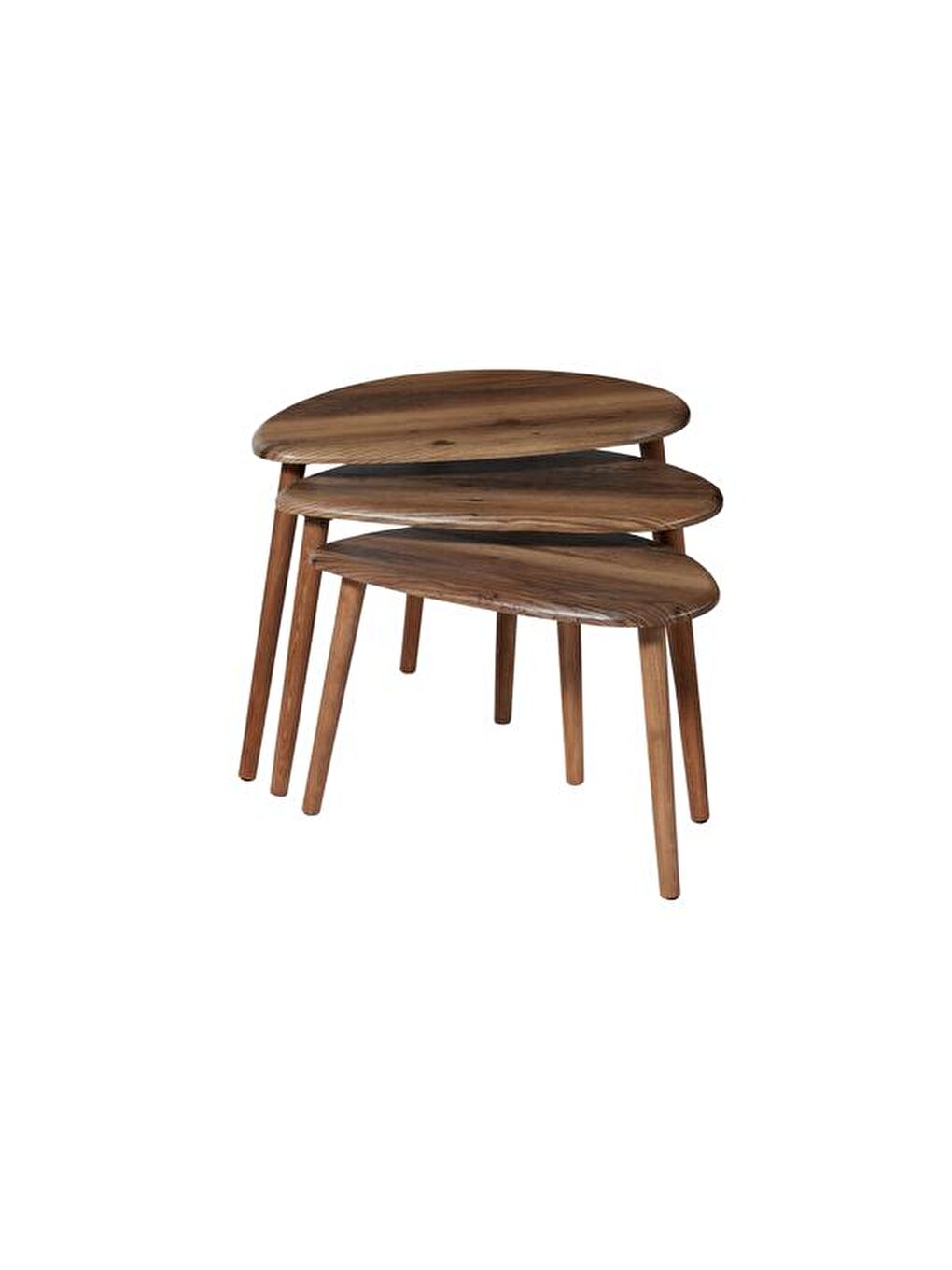 Rustik Zigon Sehpa - Kahverengi - 47x42x64 cm-1