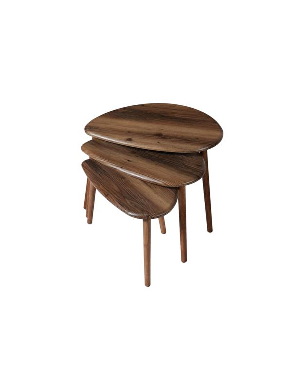 Rustik Zigon Sehpa - Kahverengi - 47x42x64 cm-2