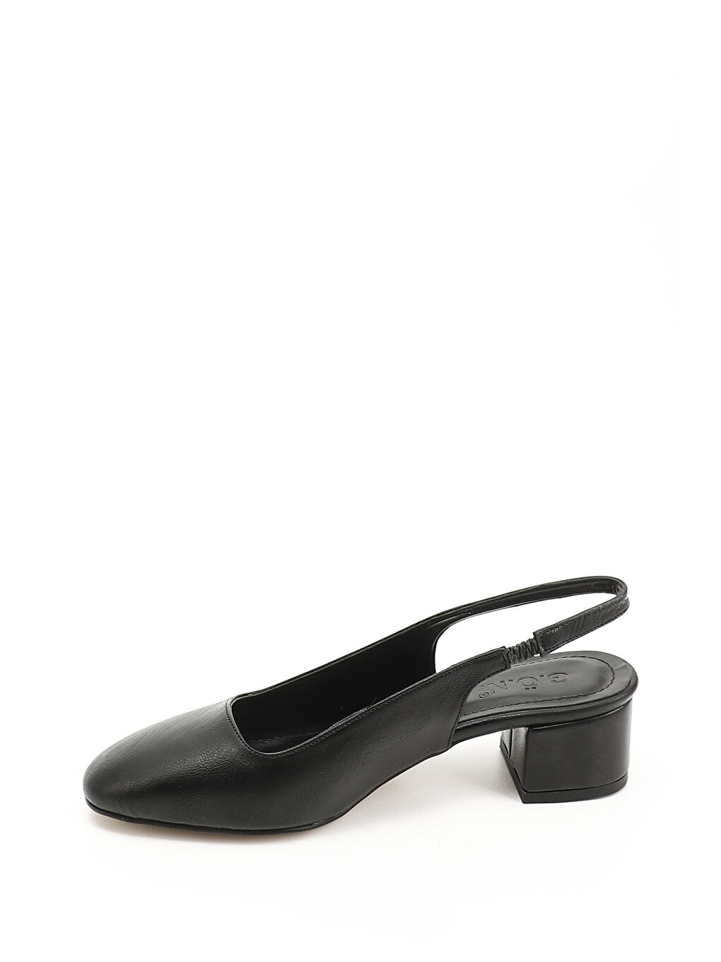 Mor Kadın ZÜMRÜT-SİYAH Kısa Kalın Topuklu Arkası Açık Ayakkabı-2