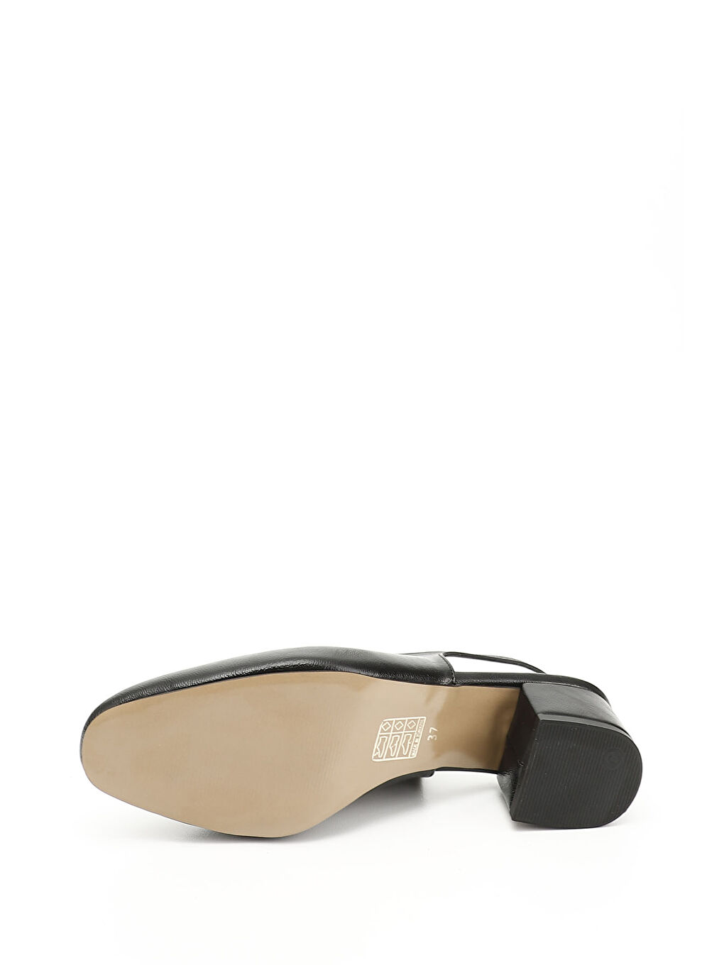 Mor Kadın ZÜMRÜT-SİYAH Kısa Kalın Topuklu Arkası Açık Ayakkabı-3