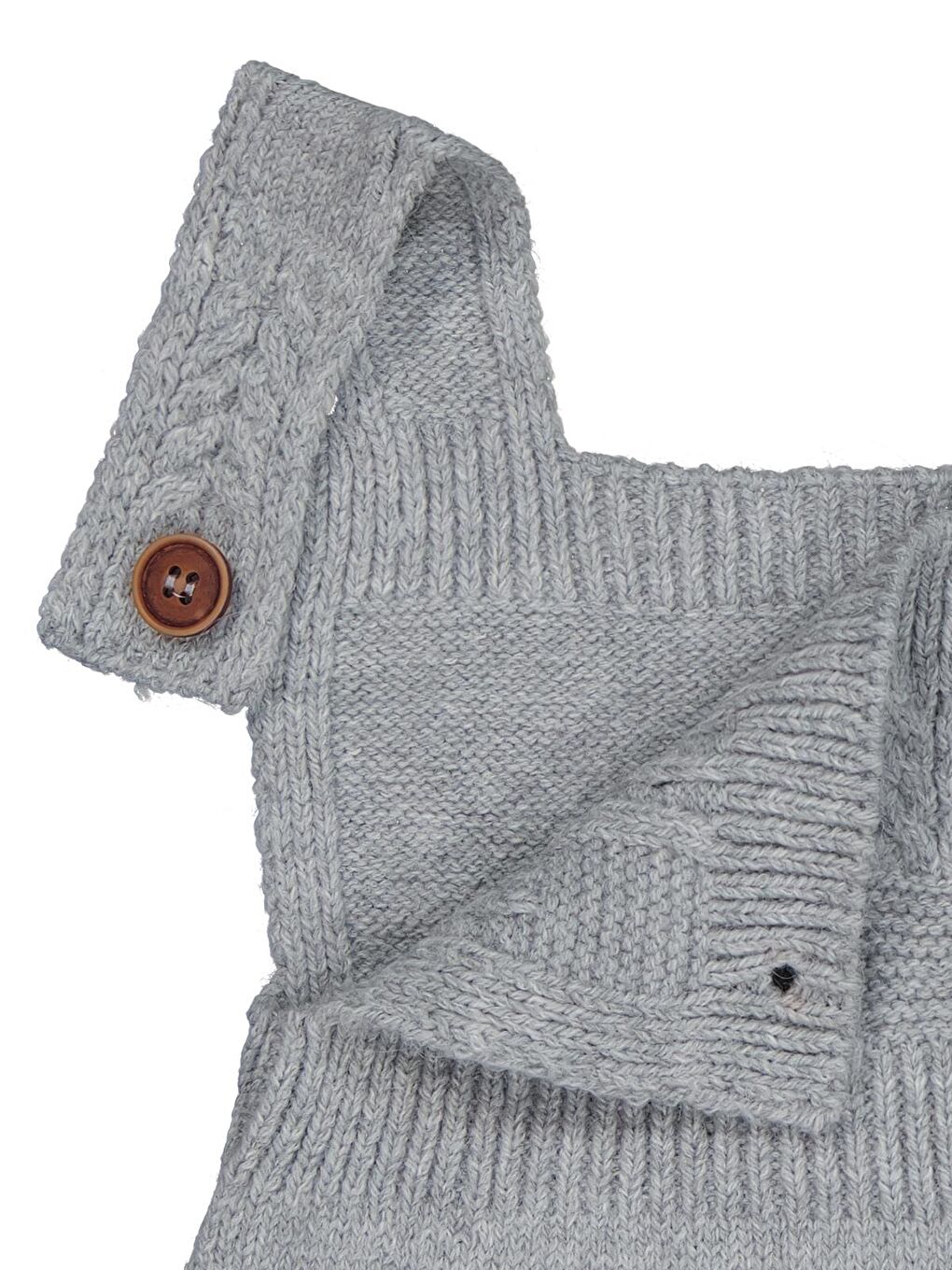 Beybek Hırkalı Salopet 3-12 Ay Takım  - Gri 12-18 Ay-1