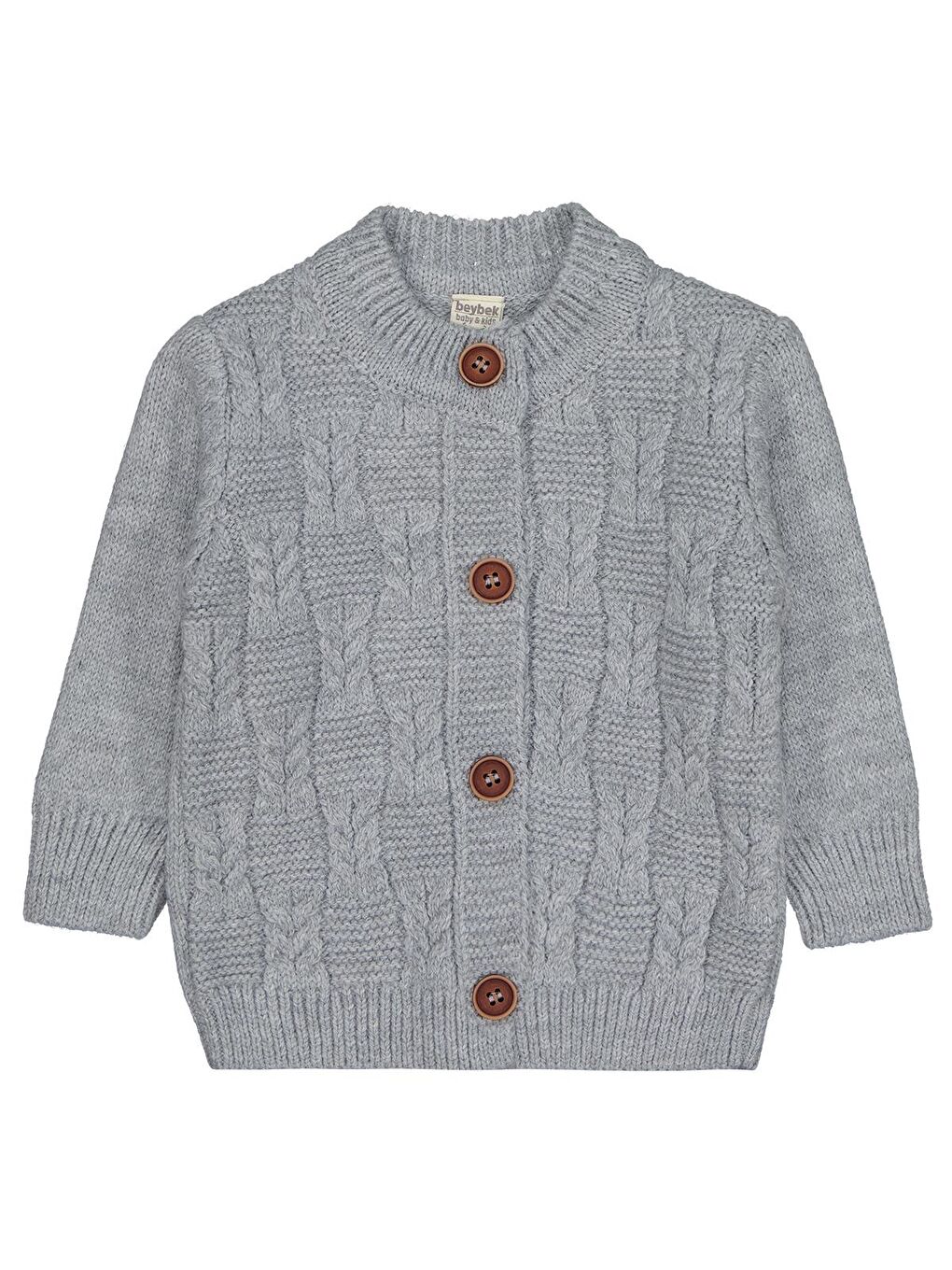 Beybek Hırkalı Salopet 3-12 Ay Takım  - Gri 12-18 Ay-3