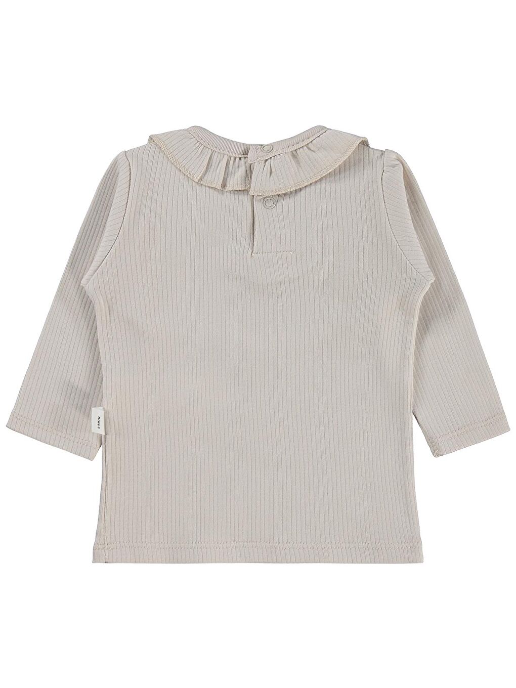 Bej Baby Kedi Yüz Baskılı 6-18 Ay Sweatshirt-1