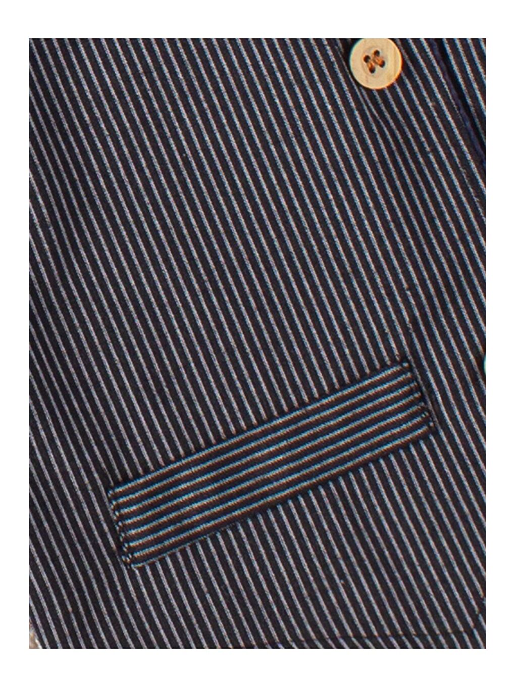 Lacivert Erkek Çocuk Takım Elbise Yelekli Gömlekli 4 Parça Özel Takımı-6