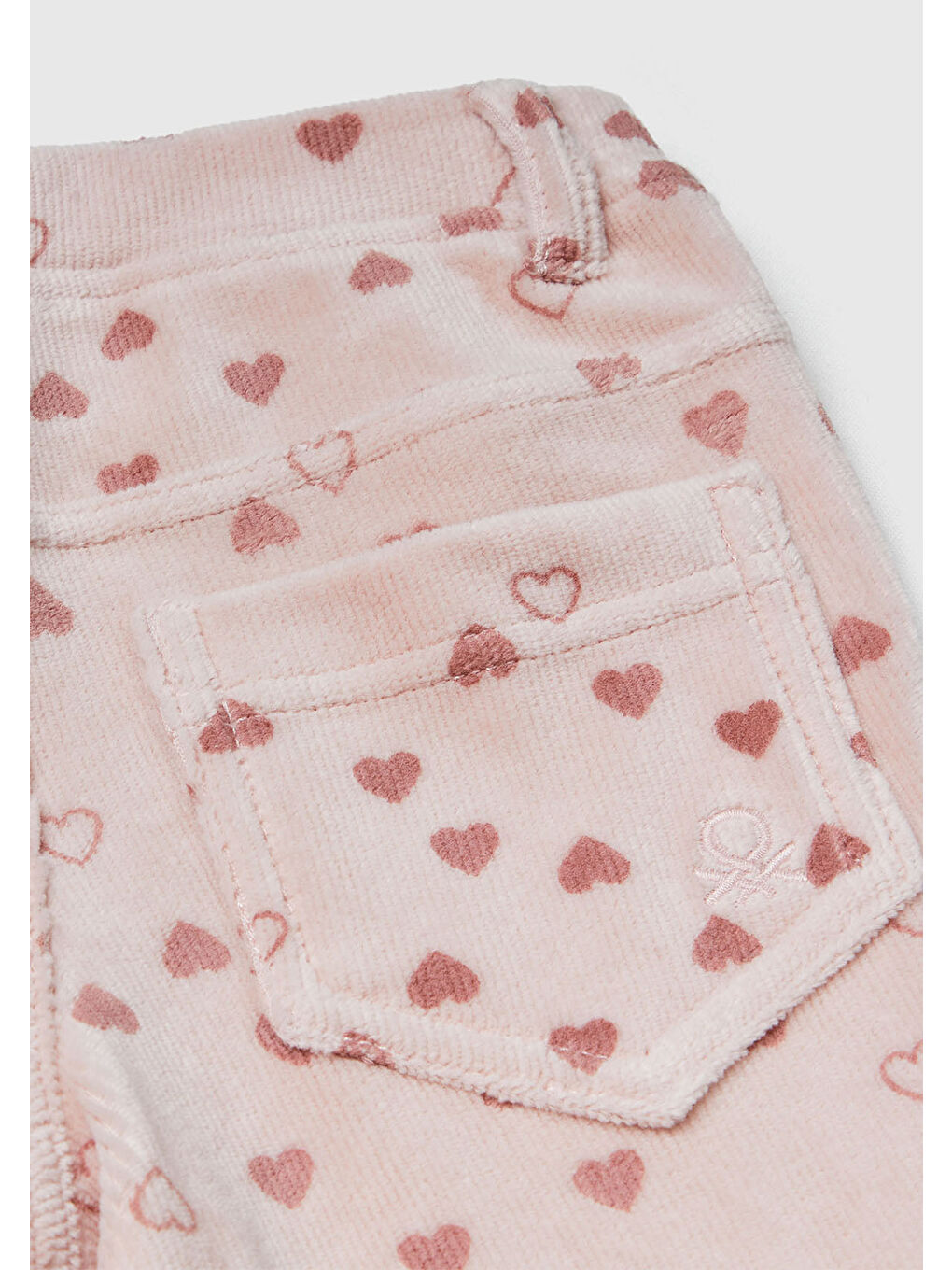 Kız Çocuk Pembe Mix Baskılı Logo İşlemeli Beli Lastikli Slim Fit Streç Pantolon-2