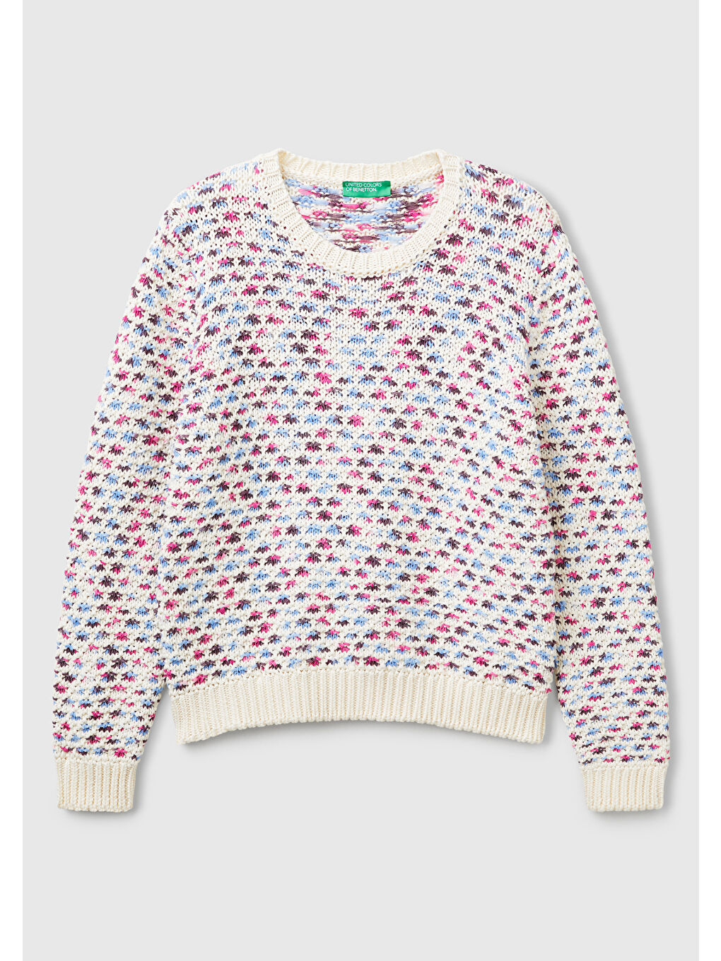 Kadın Pembe Mix Pamuk Karışımlı Jakarlı Nervür Detaylı Çift Taraflı Kazak-1