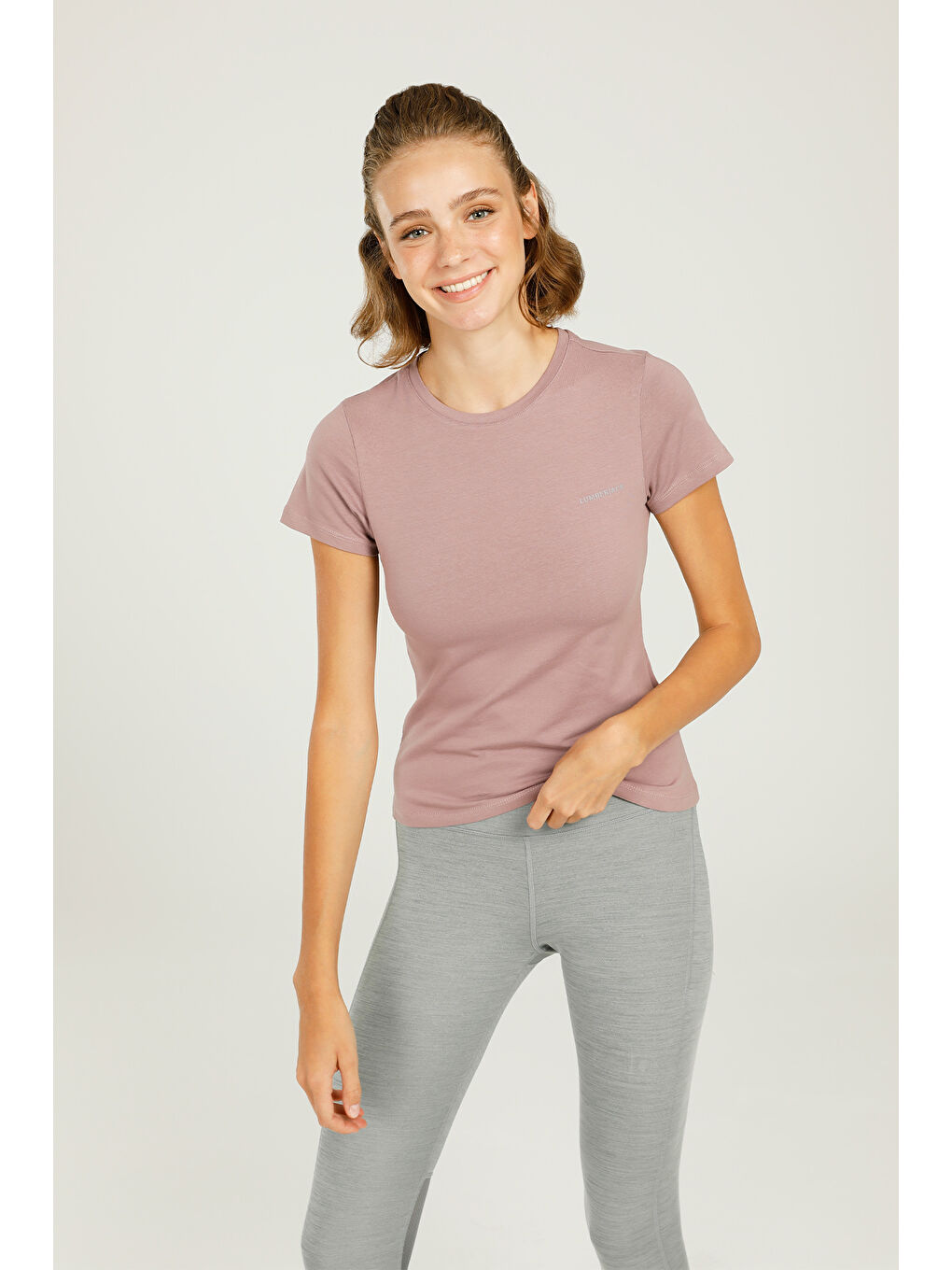 Mor CT129 BASIC C NECK T-SHIR PASTEL MOR Kadın Kısa Kol T-Shirt