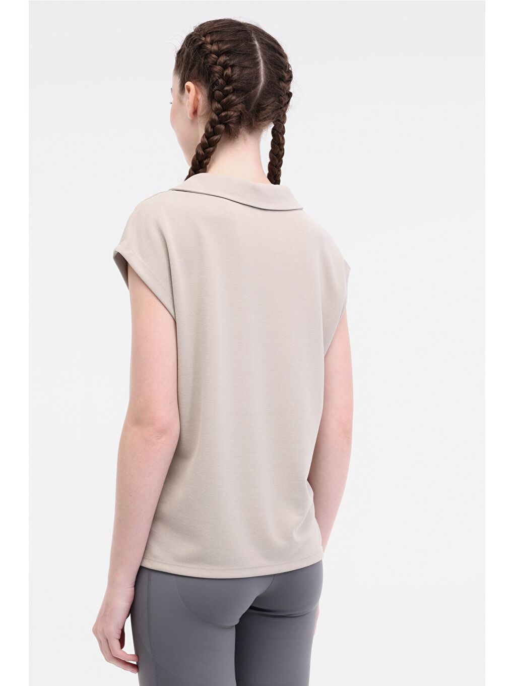 WL RAIN 11SS181 5FX Haki Kadın Kısa Kol T-Shirt-1