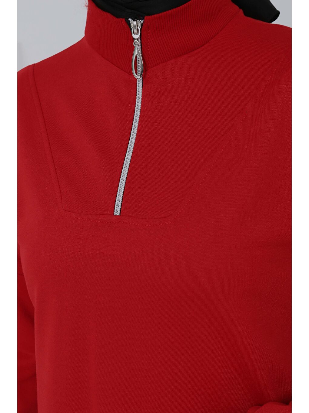 Kırmızı Fermuarlı Elbise Kirmizi - 27046-6