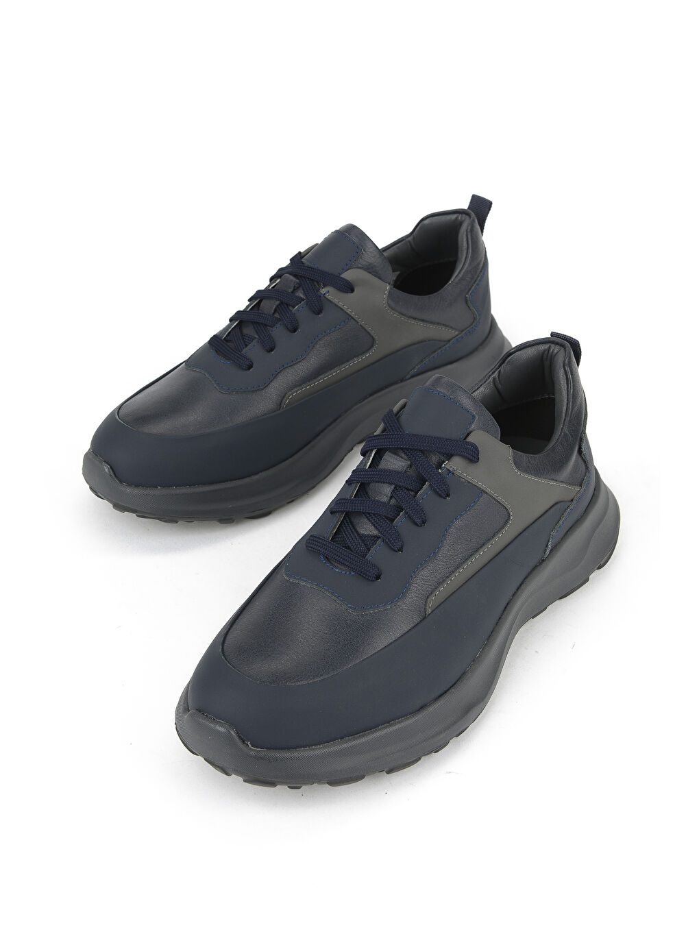 Erkek Hakiki Deri Sneaker 153983Z907 Lacivert-4