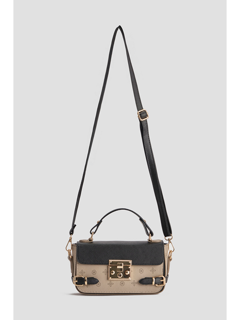 Bej Baskılı Çanta Vizon-1