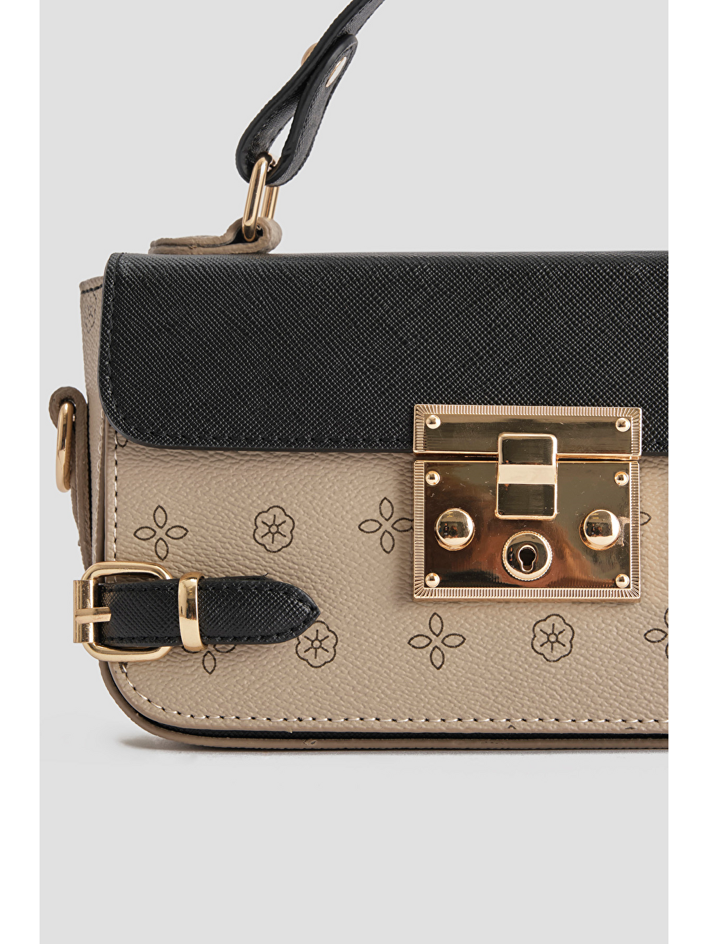 Bej Baskılı Çanta Vizon-2