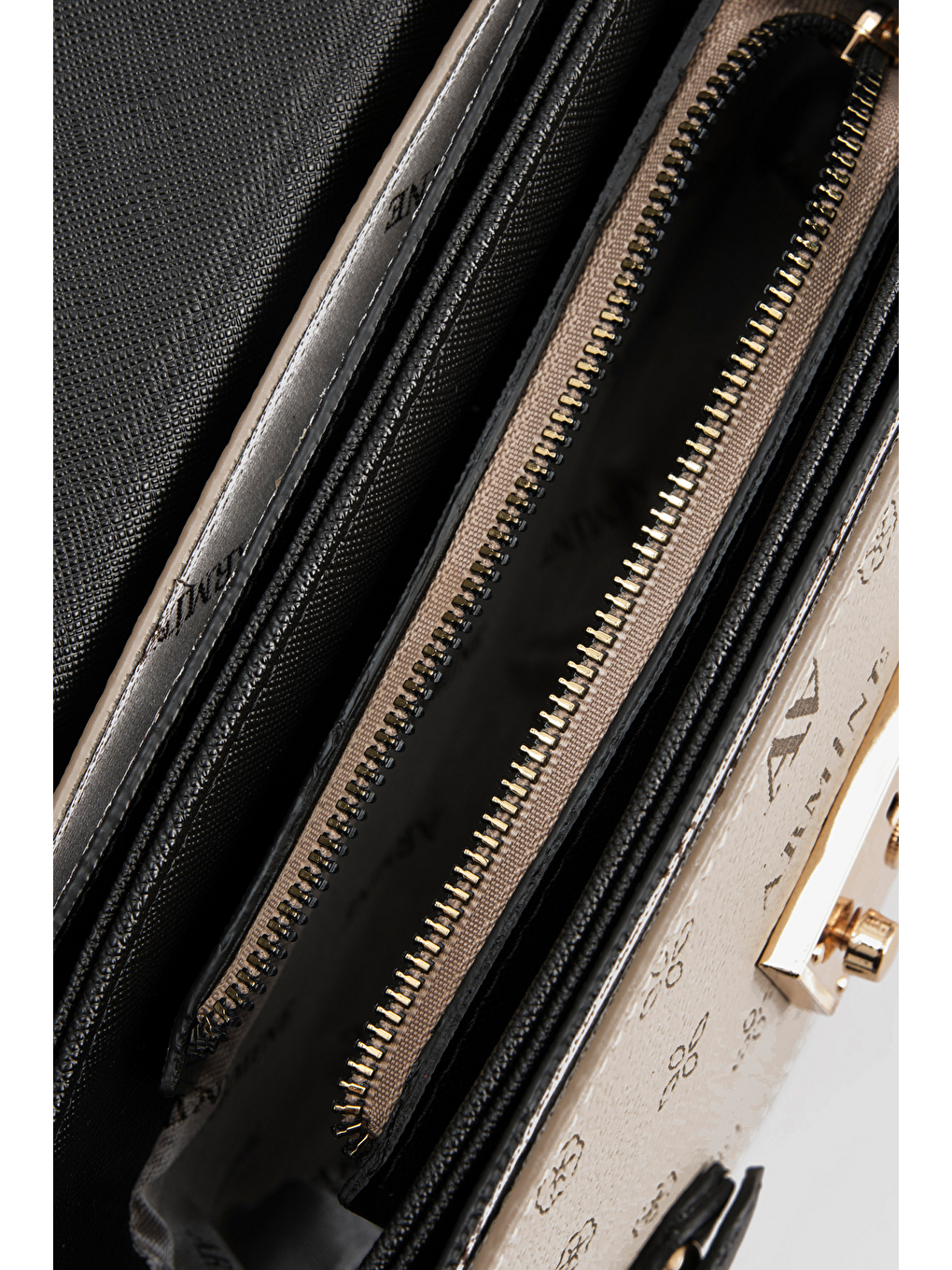 Bej Baskılı Çanta Vizon-3